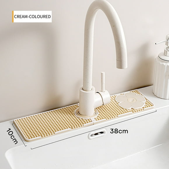 Rbaofujie Kitchen Decor Faucet Water Flowing Pad Drying Cushion Pad Sink Guard Pad for Kitchen and Bathroom 10x38cm Kitchen Decor