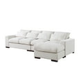 thumbnail image 6 of Devion Furniture 123.24'' Fabric Square Arm Modular Reversible Sectional Sofa & Ottoman-Color:Beige, 6 of 8