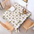 thumbnail image 2 of White Cow Head Hat Pattern Square Tablecloth,Waterproof Square Table Cover,Wipeable Spillproof Washable Table Cover for Home Kitchen Party Decor 42"X42"(107x107cm), 2 of 6