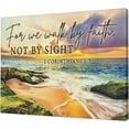 thumbnail image 2 of Beach Pictures Wall Art Coastal Seacape Sunset Pictures Wall Decor Scripture Bible Verses Canvas Artwork Painting Ocean Framed Poster Print for Home Living room Bedroom Bathroom Office 12"X16", 2 of 6