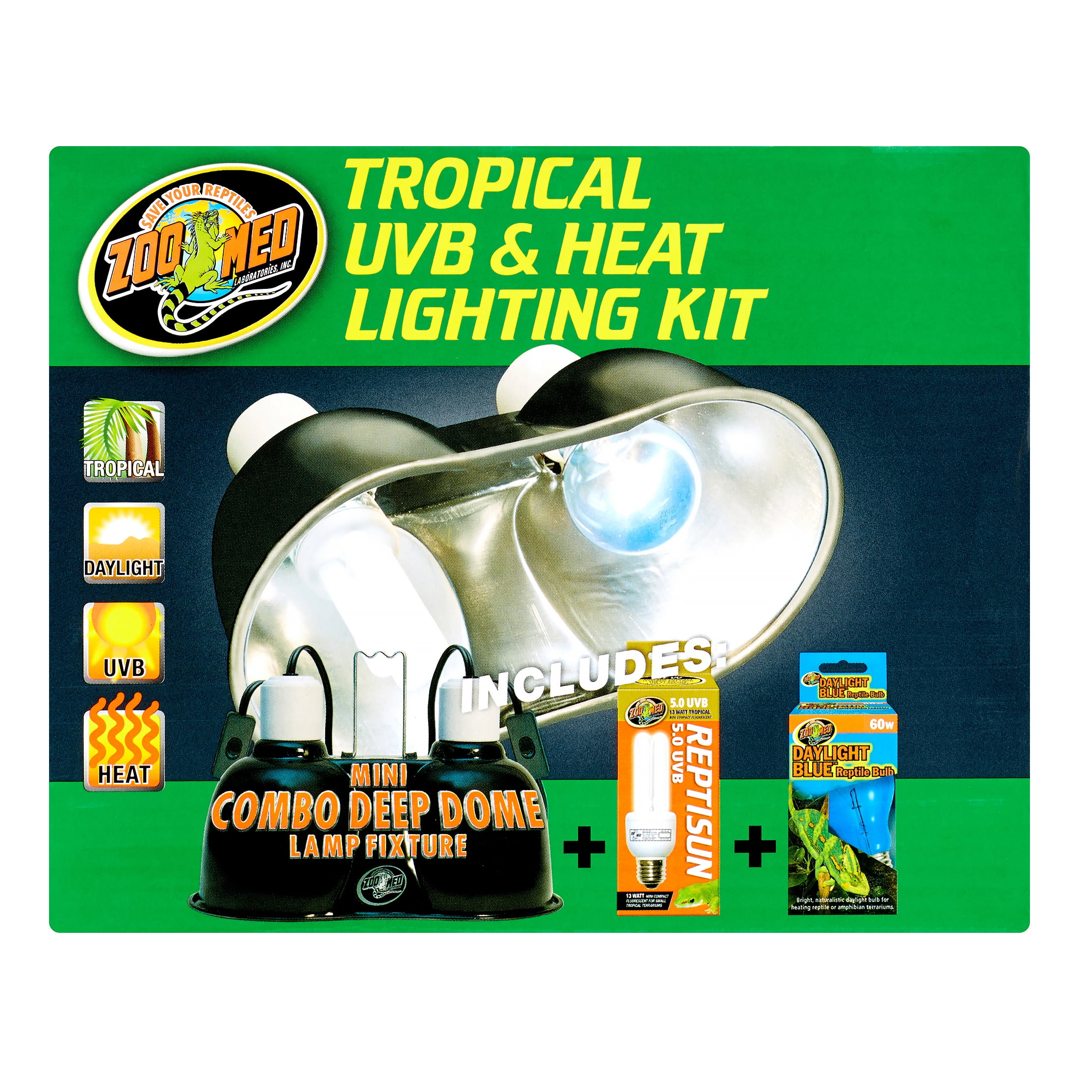Zoo Med Tropical UVB Heat Lighting Kit Walmart