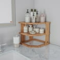 thumbnail image 4 of Lavish Home 3-Tier Bamboo Corner Shelf Space Saving Rack, 4 of 6