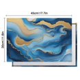 thumbnail image 6 of Blue Marble Gold Wave Pattern Summer Placemats Table Placemats Set Of 4-Linen Kitchen Washable Placemats Table Mats 11.8"x17.7" Non-Slip Heat Resistant, 6 of 6