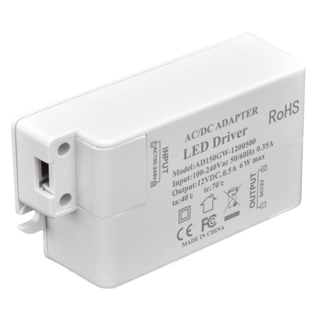 Controlador LED, entrada de controlador LED AC100‑240V Accesorio de iluminación Transformador LED Rendimiento probado