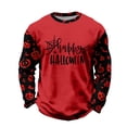 thumbnail image 5 of XUANTAOO Toddler Halloween T Shirt Vintage Print Red Long Sleeve Ghost Spider Graphic Tee Tops for Girls Boys 6-7 Years, 5 of 5