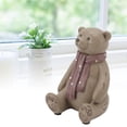 thumbnail image 1 of Scarf Bear Ornament, Resin Material Antislip Bear Statue Soft Rubber Pad Wide Applicability  For Living Room For Study, 1 of 8