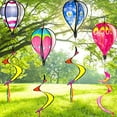 thumbnail image 4 of 4 PCS Hot Air Balloon Wind Spinners Colorful Wind Spinner Fish Bubble Wind Sculptures Peacock Garden Spinner Wind Socks Rotating Wind Twister Spiral Spinner Hanging for Yard Garden Outdoor, 4 of 7