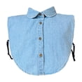 thumbnail image 2 of Denim False Collar – The Layering Essential for Women, Denim False Collar for Women, Detachable Dickey Collars (Blue), 2 of 3