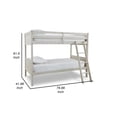 thumbnail image 5 of Benjara Lea Twin Size Bunk Bed, Wooden Ladder, Traditional Crisp White, 5 of 5