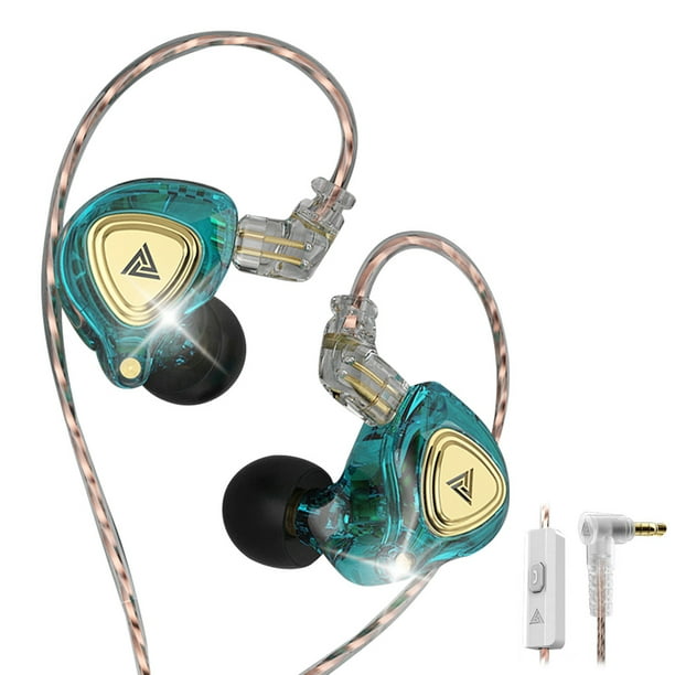 Seitruly ZX3 Auriculares con cable Auriculares intrauditivos Auriculares para caminar Negro sin micrófono Cables de audio/vídeo Cian con micrófono