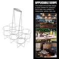 thumbnail image 5 of Masteelf Silver Beer Can Holder with Handle for Restaurant Bars Made of Composite Material Perfect for 6 Cans Storage, 5 of 8