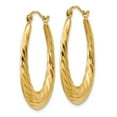 thumbnail image 2 of 14K Yellow Gold Earring Shrimp Creole Women'S 16 mm 4, 2 of 4
