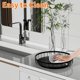 thumbnail image 4 of Organizador, plato giratorio para gabinete, cocina, baño, encimera, tocador, bandeja, mesa de café, barra, 10 pulgadas, negro, 4 of 8