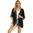thumbnail image 2 of Womens Kimono Beach Cover Up Chiffon Cardigan Floral Tops Loose Capes, 2 of 6