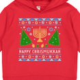 thumbnail image 3 of Inktastic Happy Chrismukkah Sweater Style with Menorah and Trees Toddler Hoodie, 3 of 4