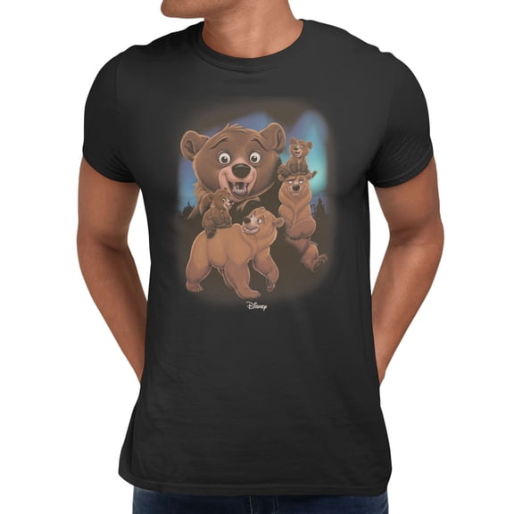 Disney Brother Bear Collage Mashup Men's T-Shirt (Black, S-XXXL)
