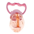 thumbnail image 3 of Free Kids Care Silicone Dummy Chupete Bebé Chupete Pezones Infantiles 0-6 Meses Cabeza plana rosa Zulema Chupete para niños, 3 of 8