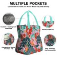 thumbnail image 3 of Pioneer Flower Floral Print Pattern Drawstring Lunch Bag Women - Drawstring Lunch Bag Insulated for Work Office - Stain-Resistant Large Lunchbags for Women with Multi-Pockets, 3 of 6
