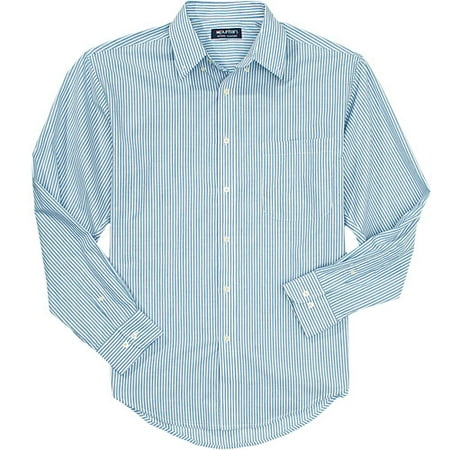 Big Men's Striped Long Sleeve Poplin Shirt