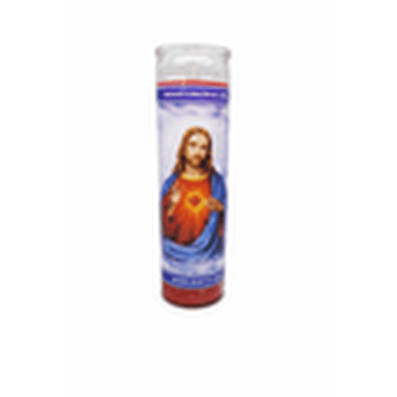 MagicLight Sacred Heart Jesus 15 oz Religious Candle in Glass Jar