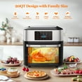 thumbnail image 2 of Horno freidora de aire grande de 20 cuartos, combo de freidora de aire 10 en 1 con ventana para la familia, horno tostador freidora de aire con rejillas para asador y libro de cocina, certificado ETL, 2 of 5