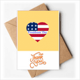 thumbnail image 1 of Heart American Presidents Day Flag Thank You Cards Envelopes Blank Note, 1 of 3
