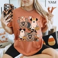thumbnail image 4 of Retro Halloween Character Shirt | Spooky Pumpkin Tee | Ghost & Pumpkin Graphic T-Shirt | Cute Halloween Couple Gift | Fall Shirt, 4 of 5