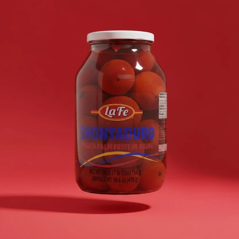 La Fe Conservas Chontaduro Peach Palm Fruit in Brine, Exotic Super Fruit,  28oz – 2 Pack