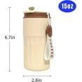 thumbnail image 2 of 15 oz Stainless Steel Coffee Mug,Vacuum Insulated Tumbler with temperature display,Coffee Thermos Outdoor,Camping Mug with Leak-Proof Lid,Portable Cups for Keep Hot/Ice,Mother's day gift, 2 of 4