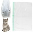 thumbnail image 3 of Litter Filter Bag, Plastic Cat Litter Lining Filter Waster Convenient 7pcs With Drawstring Handle Leaking Hole For Change Cat Litter S,L, 3 of 8