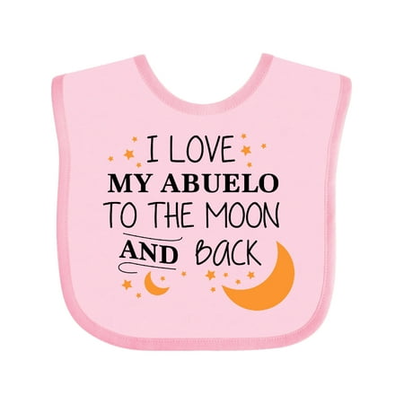 

Inktastic I Love My Abuelo to the Moon and Back Gift Baby Boy or Baby Girl Bib