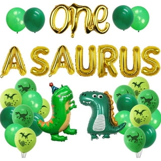 SUNNYSOCIAL Dinosaur Party Decorations - 219 Pcs Party Set For 16 Guests,  Dinosaur First Birthday Decorations, Cute Dinosaur Party Supplies, Plates
