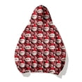 thumbnail image 3 of WEAIXIMIUNG Robe Sweat à Manches Courtes Mode Décontractée Imprimé de Noël à Capuche Manches Longues Top2, 3 of 3