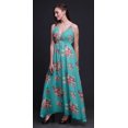 thumbnail image 2 of Bimba Floral Femmes Été Imprimé V Cou Long MaxiDressHoliday Resort Wear-Small, 2 of 5