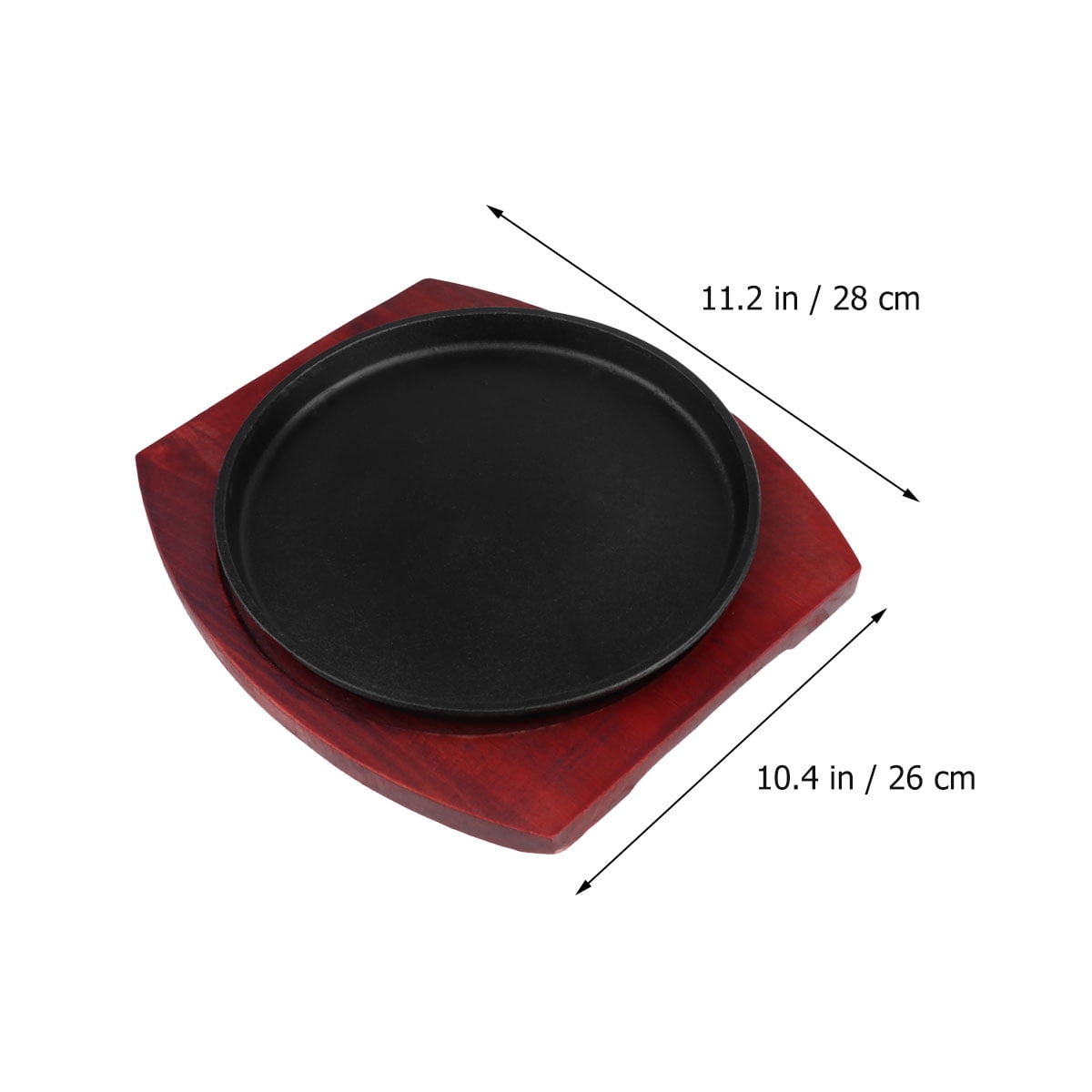 GOOHOCHY Restaurant Plate Supplies Cast Iron Griddle Meat Grill
