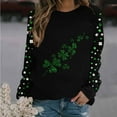 thumbnail image 2 of St Patrick's Day Shirt Women Long Sleeve Clover Graphic Sweatshirts Holiday Comfy Crew Neck Tunic Blouses St Paddy's Day Outfits 2026, 2 of 2