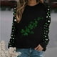thumbnail image 1 of TaTaai St Patricks Day Sweatshirt Women Shamrock Long Sleeve Shirt Irish Festival Holiday Crewneck Causal Top Gift, 1 of 5
