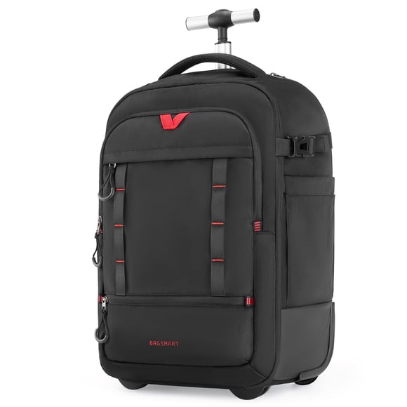 BAGSMART Rolling Camera Bag for DSLRs, Professional Large Camera Backpacks for Travelling Photographers, Photographic Rolling Case & Travel Suitcase,