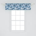 thumbnail image 2 of Ambesonne Birds Window Valance, Exotic Parrots Blue Leaves, 54" X 12", Dark Sky Blue and White, 2 of 3