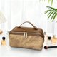 thumbnail image 4 of Uuiauoio PU Leather Travel Makeup Bag, Large Capacity Cosmetic Bag for Women, Waterproof Portable Pouch with Divider, Toiletry Organizer with Handle, 4 of 6