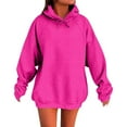 thumbnail image 3 of Camiseta blanca para mujer,Sudadera con capucha para mujer, blusa informal de manga larga, blusa lisa de poliéster, largo regular para casa o el trabajo, sopatenor, 3 of 8