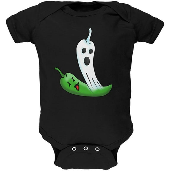 Halloween The Ghost Pepper of Cinco De Mayo Soft Baby One Piece Black 3 Month