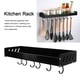 thumbnail image 1 of Estante de almacenamiento para especias, organizador de cocina de pared de aluminio multifunción, estante de cocina con características mejoradas, 1 of 10
