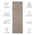 thumbnail image 5 of Safavieh Courtyard Naomi Geometric Indoor/Outdoor Runner Rug, Beige/Black, 2'3" x 20', 5 of 9