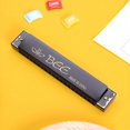 thumbnail image 3 of 20 Trous Double Rangée Harmonica Polyphonique Jouet Coloré Instrument de Musique Illumination Éducation Précoce Harmonica Multicolore, 3 of 5