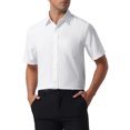 thumbnail image 5 of INSPIRE CHIC Mens Linen Shirts Short Sleeve Button Down Casual Summer Hawaiian Beach Shirts XL White, 5 of 5