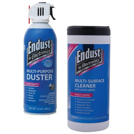 Endust - Electronics Duster and Anti-static Wipes Kit