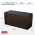 thumbnail image 2 of Caja de almacenamiento exterior Keter Marvel Plus de 71 galones, color marrón, 2 of 8