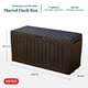 thumbnail image 2 of Caja de almacenamiento exterior Keter Marvel Plus de 71 galones, color marrón, 2 of 8