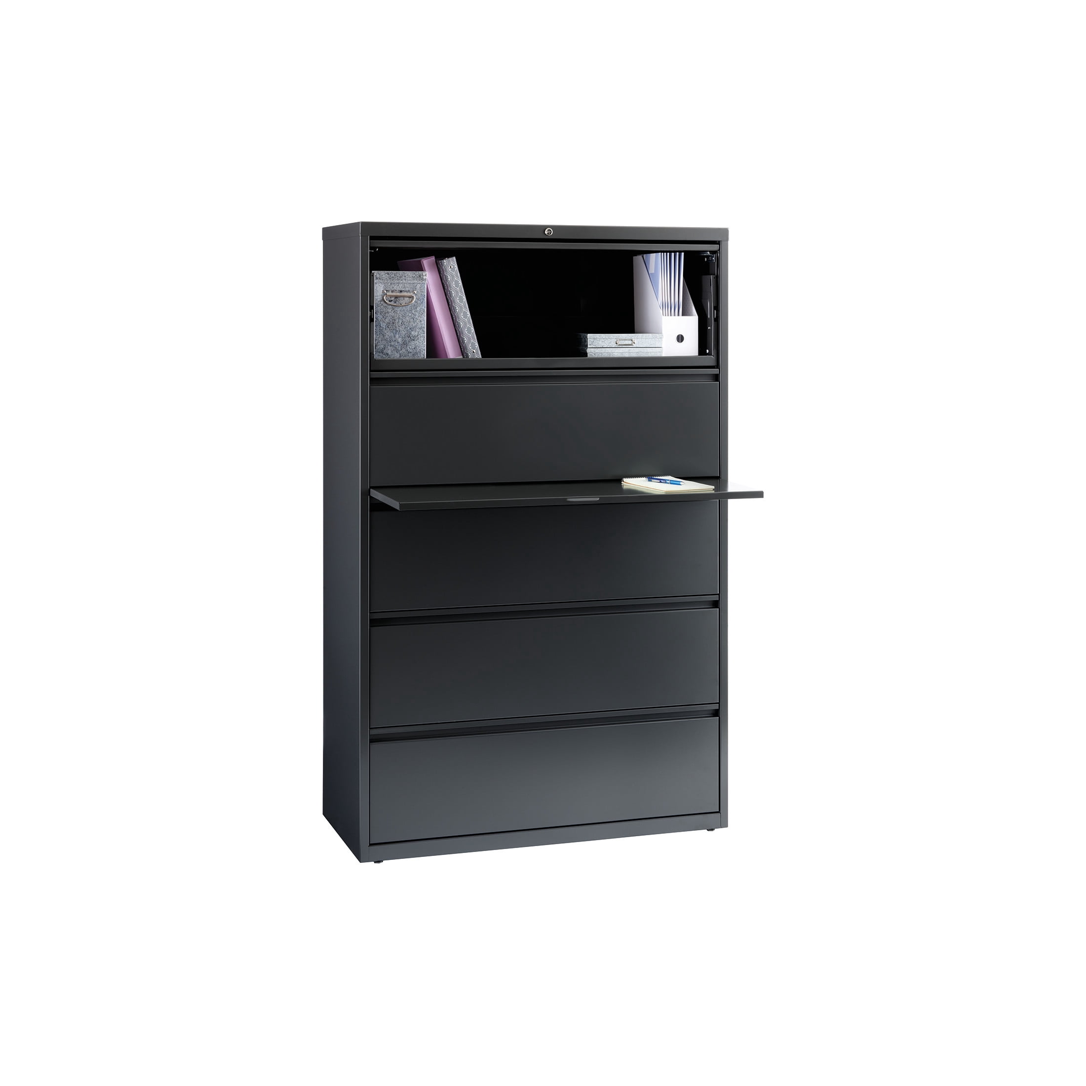 Hirsh 42 inch Wide 5 Drawer Metal Lateral File Cabinet for Home and Office, Holds Letter, Legal and A4 Hanging Folders, Charcoal